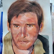 portrait aquarelle H-Ford. Painting project by David Iannantuoni - 10.01.2022