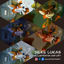 Sherlock Fox light study. Traditional illustration, Digital Illustration, and Digital Painting project by Silke Lukas - 10.01.2022