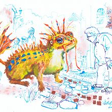 Mi proyecto del curso: Técnicas de ilustración creativa con gouache. Een project van Traditionele illustratie, Ontwerp van personages, Kinderillustratie y Schilderen met gouache van Natalia Melnikova - 01.10.2022