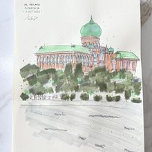 My project for course: Expressive Architectural Sketching with Colored Markers. Un proyecto de Bocetado, Dibujo, Ilustración arquitectónica, Sketchbook e Ilustración con tinta de maxhanafi - 02.10.2022