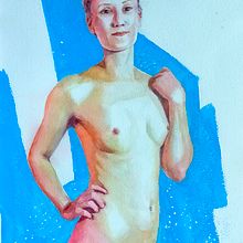 Mi proyecto del curso: Figura humana en acuarela. Un proyecto de Ilustración tradicional, Bellas Artes, Pintura, Pintura a la acuarela, Dibujo realista y Dibujo anatómico de Salvador Jiménez Ruiz - 02.10.2022