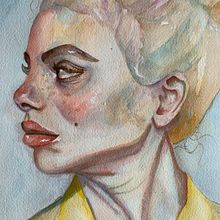 My project for course: Artistic Portrait with Watercolors. Fine Arts, Painting, Watercolor Painting, and Portrait Drawing project by Yosr Ouarghi - 10.02.2022