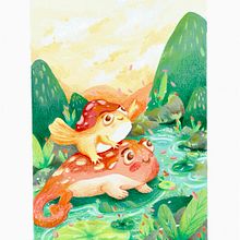 Mi proyecto del curso: Técnicas de ilustración con acuarela y gouache. Traditional illustration, Fine Arts, Painting, Watercolor Painting, Children's Illustration, and Gouache Painting project by anne_r00 - 10.01.2022