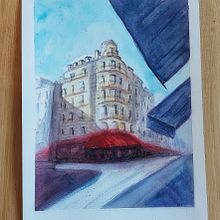 Mon projet du cours : Dessin architectural à l’aquarelle et à l’encre. Un proyecto de Bocetado, Dibujo, Pintura a la acuarela, Ilustración arquitectónica, Sketchbook e Ilustración con tinta de Nat Roxy - 02.10.2022