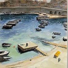 My project for course: Watercolor Travel Journal. Traditional illustration, Watercolor Painting, Sketchbook, and Architectural Illustration project by dolomiti03 - 10.19.2022