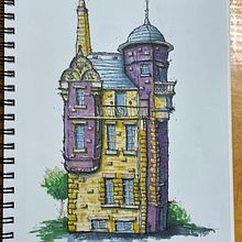 My project for course: Expressive Architectural Sketching with Colored Markers. Sketching, Drawing, Architectural Illustration, Sketchbook & Ink Illustration project by Michelle Romano - 10.13.2022