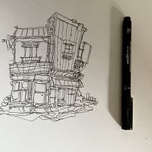 Mi proyecto del curso: Dibujo arquitectónico expresivo con marcadores de colores. Un proyecto de Ilustración tradicional de Jaime Daroca - 03.10.2022