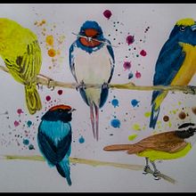 Técnica expressiva em aquarela . Projekt z dziedziny Trad, c i jna ilustracja użytkownika Cristina Colato - 03.10.2022