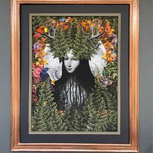 Copper Metal Leaf frame for Dan Hillier print. Un progetto di Falegnameria  di Annika McSeveny (Antika) - 03.10.2022