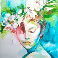 Mixed media portraits. Watercolor, charcoal, sewing, smoke, ink and collage.. Un proyecto de Ilustración tradicional, Bellas Artes, Pintura, Collage, Creatividad, Dibujo, Pintura a la acuarela, Costura, Dibujo artístico y Dibujo de Retrato de Irene Criado - 03.10.2022