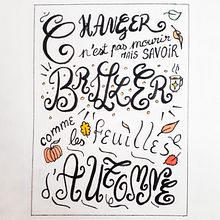 Carte d'automne (Live "Illustration challenge with Grace Frösén"). Traditional illustration, Fine Arts, Graphic Design, T, pograph, Writing, Calligraph, Lettering, Creativit, Drawing, Watercolor Painting, Filmmaking, H, Lettering & Ink Illustration project by Anaïs-E. Kervevan - 10.03.2022