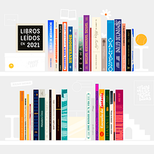 Rediseñando lo leído en 2021. Un proyecto de Diseño, Diseño gráfico, Ilustración vectorial, Tipografía y Diseño editorial de Agu Luque - 26.01.2022