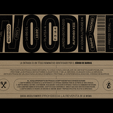 Rediseñando entradas de conciertos: 1. Woodkid en Noches del Botánico 2021. Un proyecto de Diseño gráfico, Tipografía, Música y Diseño de papelería				 de Agu Luque - 21.06.2021