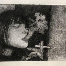 Reinterpretació imatge a carbonet. Un proyecto de Ilustración tradicional y Dibujo artístico de Vinyet Montaña - 04.10.2022