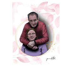Retrato personalizado. Traditional illustration, Fine Arts, and Digital Illustration project by Lucía Cánovas - 10.04.2022