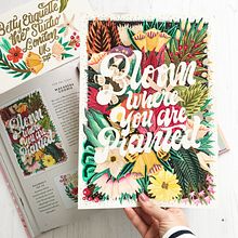 Pieza para un libro sobre Brush Lettering, escrito por Rebecca Cahill Roots. Design, Ilustração tradicional, Fotografia, Artesanato, Design editorial, Design gráfico, Pintura, Tipografia, Escrita, Caligrafia, Lettering, Criatividade, Desenho, e Desenho a lápis projeto de Macarena Chomik - 05.10.2022