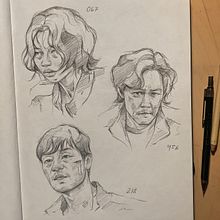 Squid Game's Characters🦑 / Personajes de El Juego del Calamar🦑. Un proyecto de Dibujo a lápiz, Ilustración tradicional, Diseño de personajes, Dibujo de Retrato, Dibujo, Sketchbook, Dibujo realista y Dibujo artístico de Anaïs Gonzalez - 11.10.2021