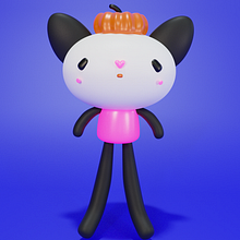 My project for course: Kawaii Character Creation in 3D with Blender . Traditional illustration, Character Design, Digital Illustration, 3D Modeling, and Manga project by Alena Sherstneva - 10.05.2022