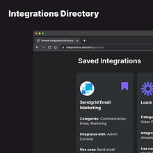 Integrations Directory. Un proyecto de Programación de Lola Ojabowale - 28.05.2022