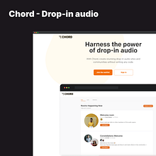Chord - Harness the power of drop-in audio. Un proyecto de Programación de Lola Ojabowale - 05.10.2022