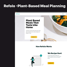 Refolo - plant-based meal planning. Un proyecto de Programación de Lola Ojabowale - 02.03.2020