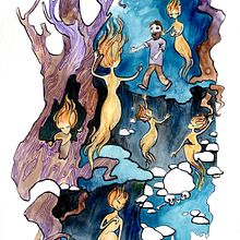 My project for course: Illustrated Stories: From Idea to Paper. Traditional illustration, Fine Arts, Painting, Pencil Drawing, Drawing, Watercolor Painting, Children's Illustration, and Narrative project by Mish Pašková - 10.05.2022