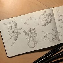 Hand sketching exercice / Ejercicio de boceteando de manos. Pencil Drawing, Drawing, Sketchbook, Traditional illustration, Figure Drawing, and Artistic Drawing project by Anaïs Gonzalez - 09.27.2021