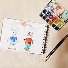 Mi proyecto del curso: Ilustraciones bordadas: de la acuarela al hilo . Een project van Ontwerp van accessoires, Kostuumontwerp, Craft, Borduurwerk, Textiel, Kleurentheorie y Textielontwerp van Flavia Ramos - 06.10.2022