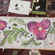 Flores. Arts, Crafts, Painting, Decoration, DIY, Textile D, and eing project by Tanya Ivanova - 10.06.2022