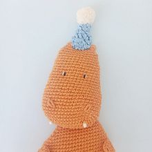 Meu projeto do curso: Amigurumis: confeccione personagens em 2D - Hipopotamo. Accessor, Design, Arts, Crafts, Fiber Arts, Crochet, and Textile Design project by Patrícia Ferreira - 10.06.2022