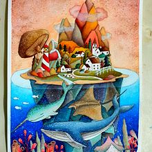 My project for course: Watercolor Techniques for Dreamlike Illustrations. Traditional illustration, Drawing, Watercolor Painting, and Editorial Illustration project by Eira Razali - 10.05.2022