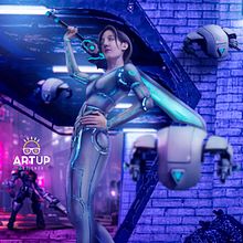 Guerrera Cyborg. Un proyecto de Diseño gráfico y Fotomontaje de Josue Lizcano - 07.10.2022