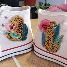 Mi proyecto del curso: felinos preciosos <3. Accessor, Design, Embroider, Botanical Illustration, and Textile Design project by Natalia Contreras - 10.07.2022