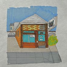 First sketch using fineliners/markers: Cambridge, MA, USA. Sketching, Drawing, Architectural Illustration, Sketchbook & Ink Illustration project by bmsulliv - 10.07.2022