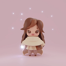 My project for course: Kawaii Character Creation in 3D with Blender . Un projet de Illustration traditionnelle, Conception de personnages, Illustration numérique, Modélisation 3D , et Manga de kaz_gabija - 05.10.2022