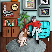 My project for course: Colorful Digital Illustration in Procreate - My art mentor, Michael . Traditional illustration, Drawing, Digital Drawing, and Digital Illustration project by Kathryn Brooks - 10.04.2022