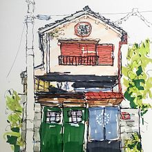 My project for course: Expressive Architectural Sketching with Colored Markers. Sketching, Drawing, Architectural Illustration, Sketchbook & Ink Illustration project by janet_wang - 10.07.2022