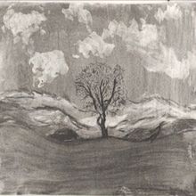 TC Paisaje árbol en carboncillo. Traditional illustration project by joel Alcala - 10.09.2022