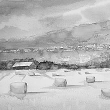 My project for course: Watercolor Landscapes: Experimental Tools and Techniques. Fine Arts, Painting, and Watercolor Painting project by birgitta selin Tassel - 10.09.2022