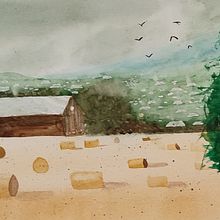 Mi proyecto del curso: Paisajes en acuarela: técnicas y herramientas experimentales. Artes plásticas, Pintura, e Pintura em aquarela projeto de Francisca Vázquez Pérez - 09.10.2022