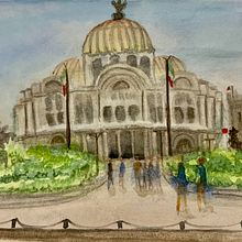 Mi proyecto del curso: Paisajes urbanos en acuarela. Fine Arts, Watercolor Painting, and Architectural Illustration project by Vero Bustamante - 10.10.2022