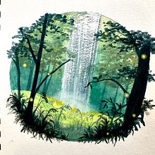 My project for course: Painting Atmospheric Landscapes with Gouache. Traditional illustration, Painting, and Gouache Painting project by jensubra - 10.10.2022
