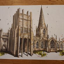 Sketching in Sheffield. Sketching, Drawing, Architectural Illustration, Sketchbook & Ink Illustration project by andrejcarpinato - 10.10.2022