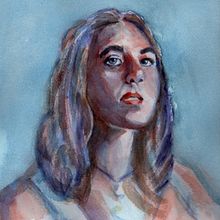 Mon projet du cours : Portrait artistique à l’aquarelle. Artes plásticas, Pintura, Pintura em aquarela, e Desenho de retrato projeto de Johanne Kirouac - 11.10.2022