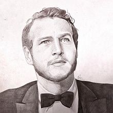 Pencil drawing of Paul Newman.. Realistic Drawing, Pencil Drawing, Drawing, and Portrait Drawing project by Paula Jiménez - 10.11.2022