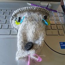 My project for course: Knitting Realistic Stuffed Animals: Make a Puppy from Yarn. Fiber Arts, DIY, Knitting, and Textile Design project by Christelle Nihoul - 08.12.2024