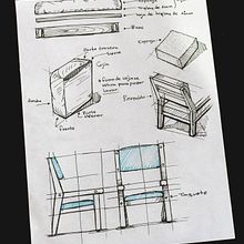 Diseño de silla Minimalista Ein Projekt aus dem Bereich Design, Skizzenentwurf und Sketchbook von Saul Muñoz - 09.10.2022