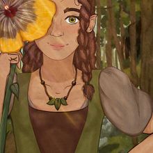 Raya - Halfling shaman. Un proyecto de Ilustración tradicional de Pandamonium - 21.07.2022