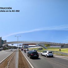 Marineda Footbridge. Coruña. 3D, Architecture, Infographics, 3D Modeling, and ArchVIZ project by Ramón Guerra Marcos - 10.11.2022