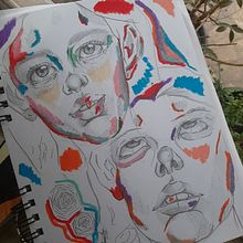 Meu projeto do curso: Caderno de retratos: explore o rosto humano. Projekt z dziedziny Sketching,  R, sunek, Portret,  R, sunek art, st, czn i Sketchbook użytkownika giovanna.mayra.o.t - 12.10.2022